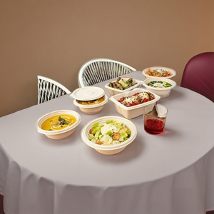 ชามสลัดชานอ้อยทรงกลมแบบใช้แล้วทิ้งฝาปิดปราศจากสาร BPA ความจุ1000มล. ผลิต2025ปี - Product Image 5