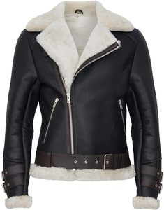 Chaqueta de piel sintética de invierno para mujer, chaqueta de piel auténtica con solapa grande, chaqueta de moto personalizada con cremallera, Sialkot Pakistan - Product Image 3
