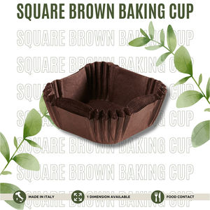 ถ้วยคัพเค้กทรงสี่เหลี่ยมแบบใช้แล้วทิ้งกระดาษกันไขมันปรับแต่งได้มีขนาดแตกต่างกันทำในอิตาลี - Product Image 2