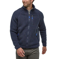 Veste en polaire pour homme avec logo personnalisé pour l'hiver, polaire doux, veste à enfiler, fermeture éclair