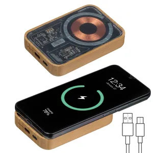 Power Bank in Bambù Magsafe - Personalizzabile per Promozioni - Product Image 1