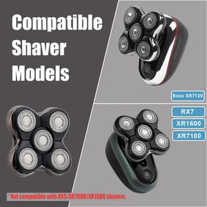 Cabezales de Repuesto para Afeitadora Eléctrica, Paquete de 3, Compatibles con Afeitadoras Corporales y Faciales, Cinco Cuchillas, Doble Cuchilla, con Instrucciones en Alemán, Lavables - Product Image 4