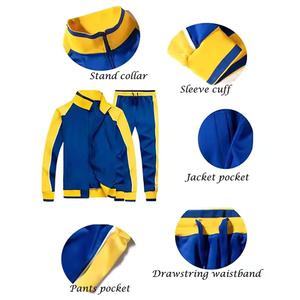 Ensemble de survêtement de sport pour homme, collection Hiver 2025, vente en gros, personnalisable, deux pièces, respirant, séchage rapide, 100% polyester - Product Image 5