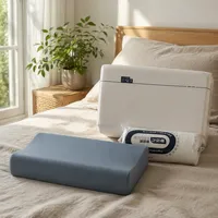 Almohada Ecológica de Espuma Viscoelástica con Forma de Nube, Altura Ajustable, Zonas de Doble Densidad, Soporte Cervical Ergonómico