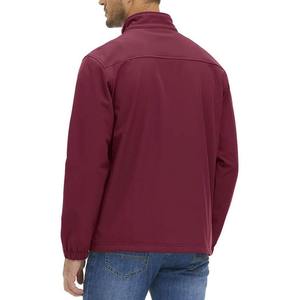 Chaqueta de concha suave de invierno para hombre con cuello levantado logotipo personalizado impermeable y cortavientos Slim Fit - Product Image 3