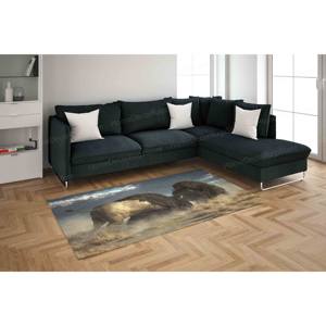 Animal Bison Fight Design <b>Printed</b> Rug for Farmhouse <b>Dining</b> <b>Room</b>,Goblen Rug - Product Image 5