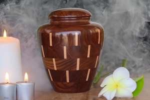 Handmade Wooden Adult Cremation <b>Urns</b> for Human Ashes Joint Personalized Funeral Pet Memorial for <b>dog</b> cat <b>urn</b> - Product Image 4