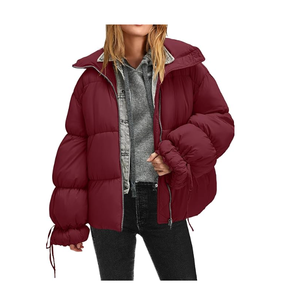 Venta al por mayor grueso invierno cálido cortavientos Puffer Chaquetas de manga larga de gran tamaño Stand Collar multicolor Deportes y entretenimiento - Product Image 5