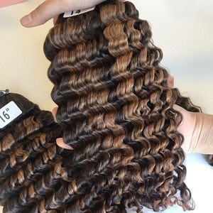 Vente en gros LINU HD Orange Piano Couleur Remy Extensions de cheveux naturel droit vietnamien vierge birman Curl Lace Raw HD Genius - Product Image 4