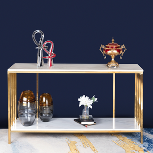 Awesome <b>Table</b> Metal with <b>Marble</b> <b>Top</b> for Home Hotel Living Room <b>Side</b> <b>Tables</b> Decor Gold & Black Color <b>Tables</b> Modern <b>Side</b> Furniture - Product Image 3