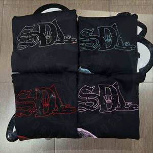 SDL HOODIES Con diamante hip hop personalizado invierno Transpirable Sudadera con capucha negro 500 GSM fabricantes 100% algodón sudaderas con capucha para hombres - Product Image 2