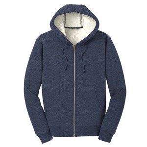 Veste à capuche d'hiver pour homme, 100% coton, fermeture éclair intégrale, doublure en sherpa épaisse, coupe ample, tailles XS-6XL - Product Image 1