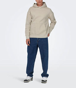 Sweat à capuche unisexe en molleton français sur mesure de gros, poids lourd, 100% coton, automne, poche, respirant, écologique, meilleur design personnalisé - Product Image 3