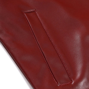 Veste en cuir véritable Pu pour hommes Multi Badge Chenille Broderie Varsity Jacket Luxury Outerwear Motorcycle Biker Men's Jackets - Product Image 6