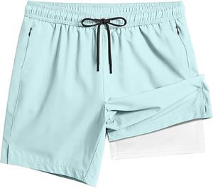 2024 <b>Sports</b> Wear Workout 2 in 1 Running <b>Shorts</b> for Men Gym <b>With</b> Under Lining and <b>Pocket</b> Quick Dry Gym Running <b>Shorts</b> - Product Image 1