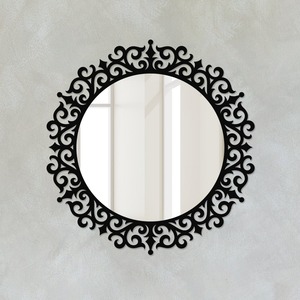 Modern <b>Art</b> Ornament <b>Wall</b> <b>Mirror</b> Hot Selling Antique Design Decorative Center <b>Wall</b> <b>Mirror</b> Silver Color <b>for</b> Living Room Bathroom - Product Image 2
