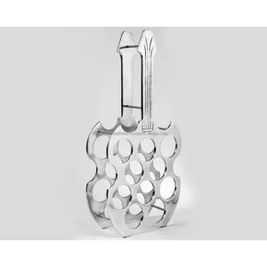 Декоративная алюминиевая стойка для вина с блестящей отделкой для гитары элегантного дизайна премиум качества для держателя бутылки