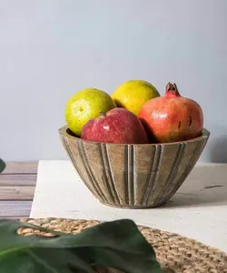 Bol de service à salade en bois de manguier artisanal moderne, le plus vendu, pour la table de cuisine, cadeau d'affaires, livraison directe - Product Image 2