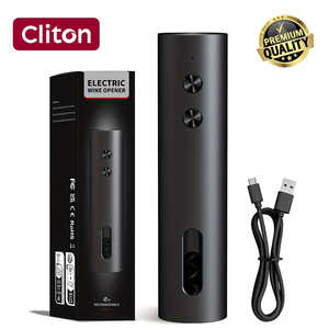 Tire-bouchon électrique rechargeable, coupe-capsule, verseur, bouchon à vide, base de rangement, coffret cadeau individuel en acier inoxydable durable - Product Image 6