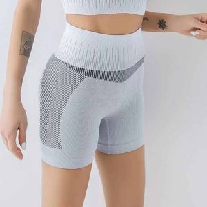 Shorts de sport et yoga pour femmes, couleur unie, matière douce et respirante, taille élastique, couleurs personnalisables, séchage rapide, OEM ODM, vêtements de sport confortables - Product Image 6