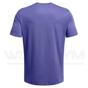 เสื้อยืดแขนสั้นสีพื้นสำหรับผู้ชายแห้งเร็วและสตรีทแต่งลายโลโก้สีพื้นเทรนด์ล่าสุดตามสั่ง - Product Image 4