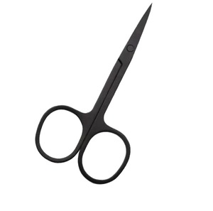 Tijeras Profesionales para Cutículas al por Mayor, Tijeras de Acero Inoxidable Negras para Maquillaje, Tijeras Rectas para Recortar Pestañas y Cutículas - Product Image 3