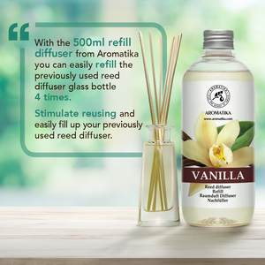 Recharge Liquide pour Diffuseur d'Arômes Aromatika Vanille 500ml – Huile Parfumée Longue Durée pour Diffuseur à Bâtonnets et Désodorisant d'Ambiance - Product Image 2