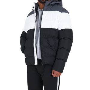 Chaqueta de Plumón Impermeable de Talla Grande, 80% Plumón, Abrigo de Invierno Cálido y Aislado, Ajuste Suave y Cómodo, Ropa de Exterior Duradera, Estilo Color Block - Product Image 4