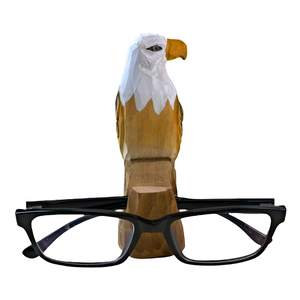 Porta Biglietti da Visita YEEYAYA con Aquila Americana Calva Intagliata a Mano, Artigianato in Legno di Bambù, Statuetta Regalo, Elegante Porta Biglietti da Visita - Product Image 1