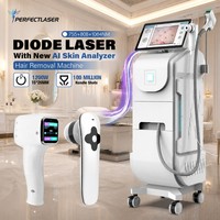Mesin Penghilang Bulu Laser Diode Profesional Perfectlaser untuk Klinik Kecantikan, Dilengkapi AI Skin Analyzer, Harga Pabrik