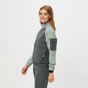 Veste Softshell d'hiver pour hommes, veste de sport ajustée à fermeture éclair, uniforme médical pour hommes - Product Image 1