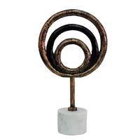 Sculpture en bronze artisanale moderne d'une danseuse, art pop abstrait, statue en aluminium coulé, art décoratif fait main