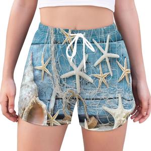 Short imprimé par sublimation de qualité supérieure Short décontracté personnalisé Short pour femme 100% coton Short léger pour femme - Product Image 6