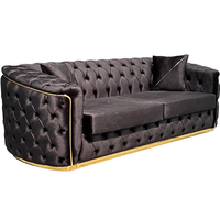 Sofá Chesterfield Extensible con Tapizado y Estructura de Madera, Estilo Moderno para Sala de Estar, Ideal para Villas y Gimnasios, Fabricante Turco, Marca Khalifa, con Descuento