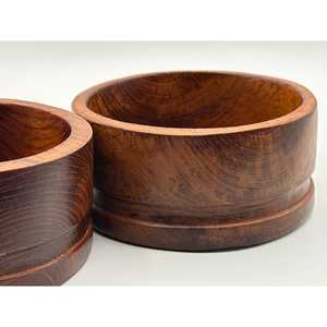 Ensemble de saladiers en bois de haute qualité et durable, bol rond en bois - Product Image 5