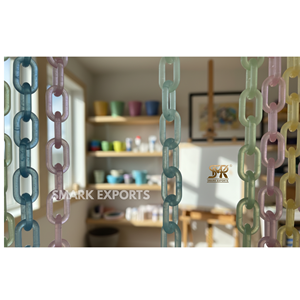 Eslabón de cadena de pared de resina Multicolor colgante acrílico decorativo acento de pared para sala de estar dormitorio y estilo doméstico - Product Image 4