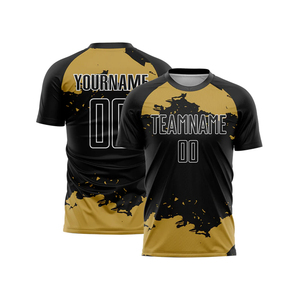 Camiseta de fútbol transpirable de poliéster 100% de alta calidad de proveedor al por mayor con patrón a cuadros servicio OEM personalizado - Product Image 1