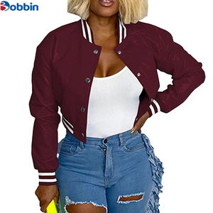 Chaqueta Bomber Varsity de Béisbol Personalizada para Mujer, de Cuero Reversible, Transpirable y Ecológica, en Oferta - Product Image 3