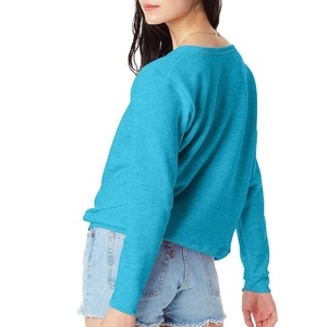 New Arrival Luxury Long Sleeve Round Neck Shoulder Slope Solid Comfortable Casual <b>Women's</b> Cotton Sweatshirt From Bangladesh - Product Image 6