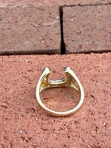 แหวนแต่งงานดีไซน์เกือกม้าประดับเพชรแท้ทรงใหม่ล่าสุดปี 2026 ทอง 14k สีเหลือง ขาว และโรสโกลด์ เสริมโชคดี สำหรับงานปาร์ตี้ ทันสมัย - Product Image 5