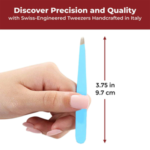 Pinzas profesionales para cejas con etiqueta privada personalizada, acero inoxidable, ligero, duradero, punta cuadrada, aplicador de belleza hecho a mano - Product Image 4