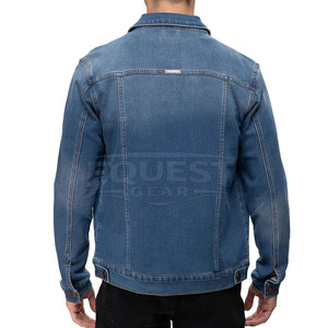 Chaqueta de Mezclilla para Hombre, Corte Ajustado, Fabricación Profesional, Ropa Casual para Invierno, Uso en Exteriores, Chaqueta de Mezclilla para Hombre con Personalización - Product Image 2