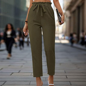 Pantalon Offre Spéciale coupe ajustée personnalisé en coton et polyester uni avec logo personnalisé - Product Image 3