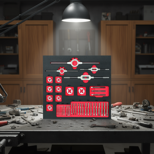 Módulo de Espuma Bicolor con 40 Llaves y Machos de Roscar para Almacenamiento y Organización de Herramientas, Producto USAG - Product Image 3