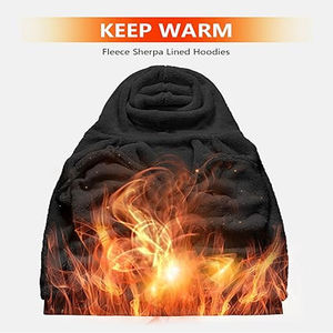 Logo fait sur mesure avec le prix de gros d'usine veste à capuche avec fermeture éclair pour hommes sweat à capuche épais sweat à capuche avec fermeture éclair complète thermique - Product Image 5