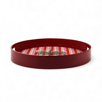 Plateau décoratif floral flexible moderne en laque pour servir les aliments, présentation sur table et décoration intérieure, provenant du Vietnam
