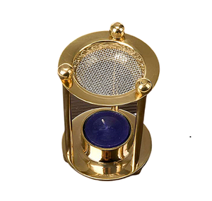 Brûleur d'encens religieux en métal doré poli, taille et forme personnalisées, en laiton/bois, pour accessoires de décoration intérieure - Product Image 1