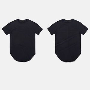 T-shirts décontractés pour hommes en gros, ourlet arrondi, bas arrondi, respirants, en tissu polyester/coton, nouvelle arrivée - Product Image 4