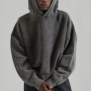 Sweat-shirt à capuche lavé pour homme, <span class=keywords><strong>molleton</strong></span> biologique, sweat-shirts à capuche pour homme, <span class=keywords><strong>coton</strong></span> <span class=keywords><strong>pur</strong></span>, sweat-shirt à capuche personnalisé - Product Image 3