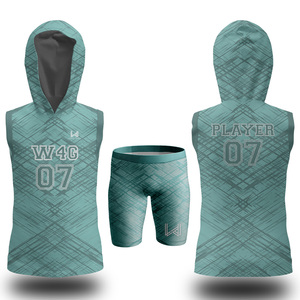 ชุดเครื่องแบบมีฮู้ดสำหรับเด็กผู้หญิง100% ชุดผ้าโพลีเอสเตอร์ธง7on7ฟุตบอลระบายอากาศได้ปรับแต่งได้ตามต้องการ - Product Image 1